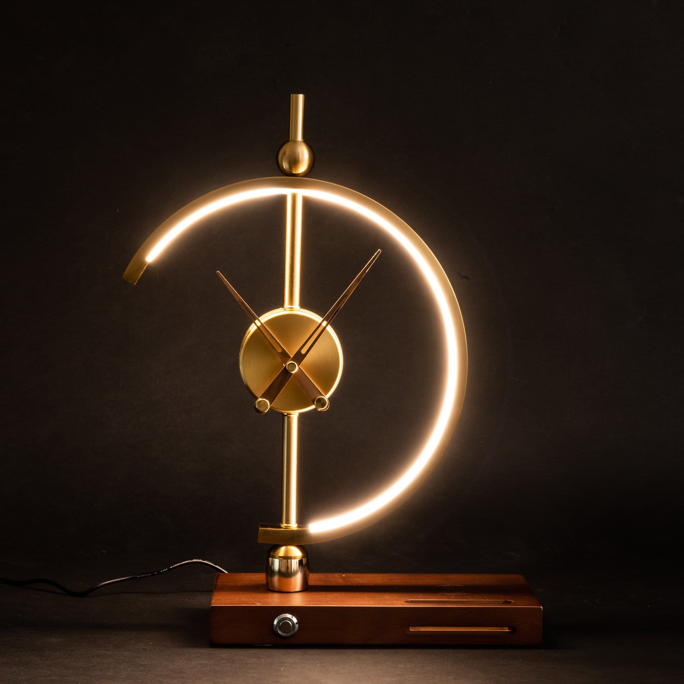 Modern LED Desk Clock with Sculptural Design - Image 4