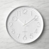 Modern Silent Wall Clock Grey and White – Minimalist Design