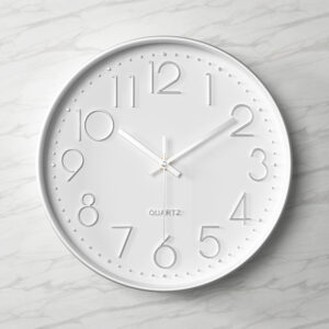 Modern Silent Wall Clock Grey and White – Minimalist Design