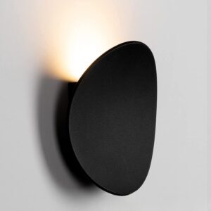 Alternative view of Modern Oval Black Wall Light – Soft Glow LED Accent Lamp