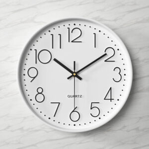 Alternative view of Modern Silent Wall Clock Grey and White – Minimalist Design