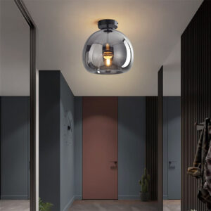 Retro Copper Glass Modern Ceiling Lights