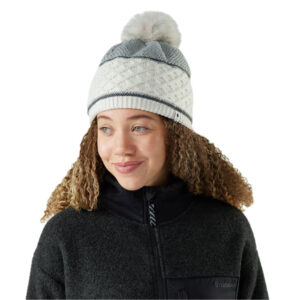 Alternative view of Cable Knit Colorblock Pom Beanie