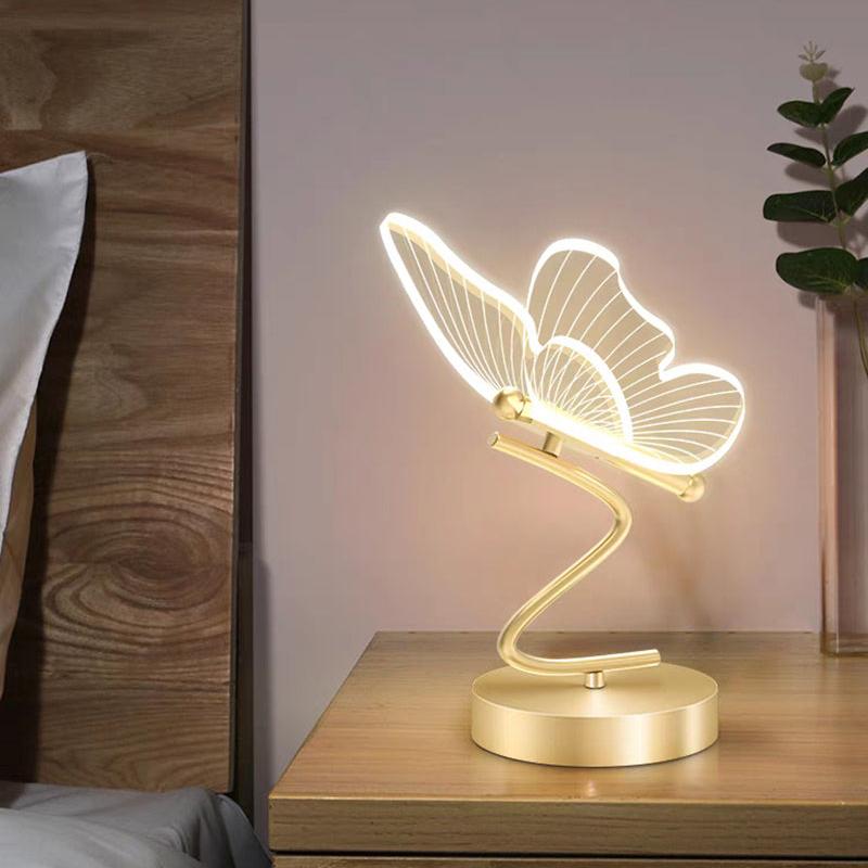 Modern LED Butterfly Table Lamp – Artistic Ambient Bedside Light - Image 3