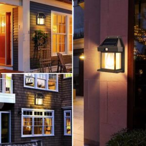 Solar Wall Light with Motion Sensor – Outdoor LED Lantern