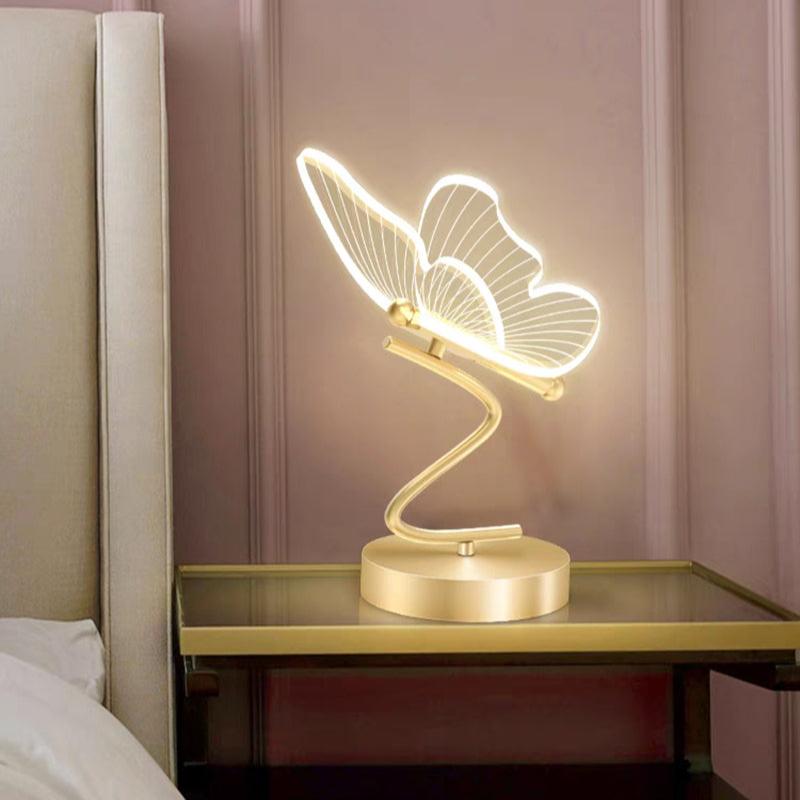 Modern LED Butterfly Table Lamp – Artistic Ambient Bedside Light - Image 4