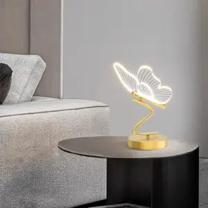Alternative view of Modern LED Butterfly Table Lamp – Artistic Ambient Bedside Light