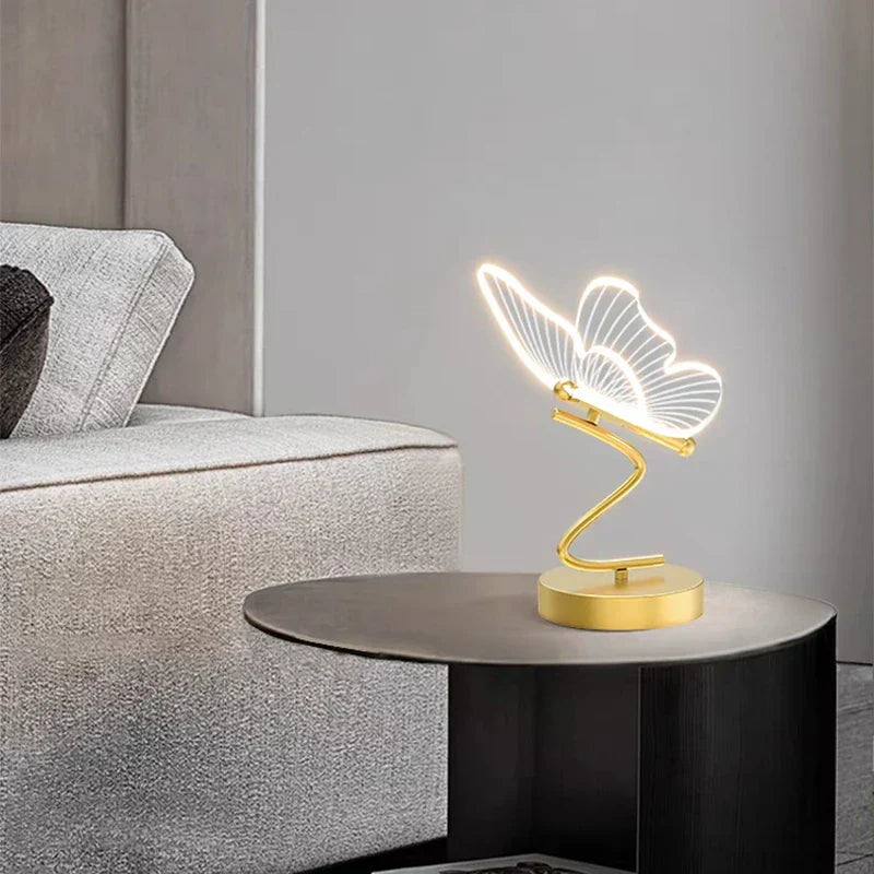Modern LED Butterfly Table Lamp – Artistic Ambient Bedside Light - Image 2