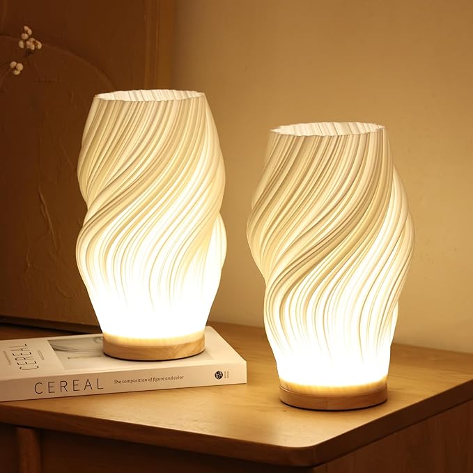 Modern Nordic Wooden Table Lamp – Warm Ambient LED Light - Image 3