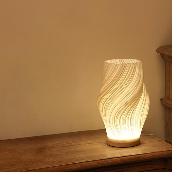 Modern Nordic Wooden Table Lamp – Warm Ambient LED Light - Image 6