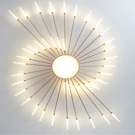 Modern Starburst LED Ceiling Light – Gold Flush Mount Feature - Image 4
