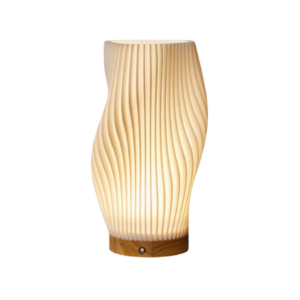 Modern Nordic Wooden Table Lamp – Warm Ambient LED Light