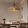 Wicker Rattan Pendant Light – Natural Dining Room Lighting