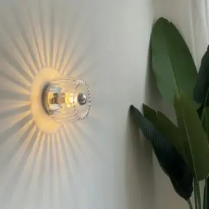 Radiant Glass Wall Light – Modern Ripple Effect Fixture