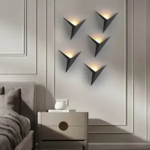 Alternative view of Modern Geometric Wall Light – Sculptural LED Accent Lighting