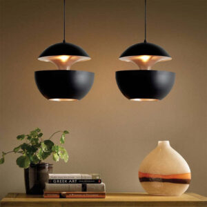 Alternative view of Modern Black Pendant Light – Sculptural Lighting for Contemporary Interiors