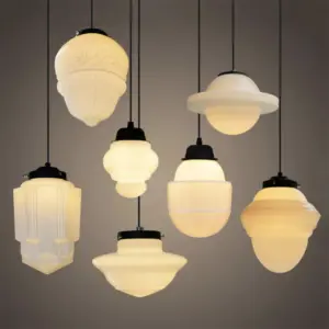 Elegant Glass Pendant Light – Vintage-Inspired Kitchen Island Fixture