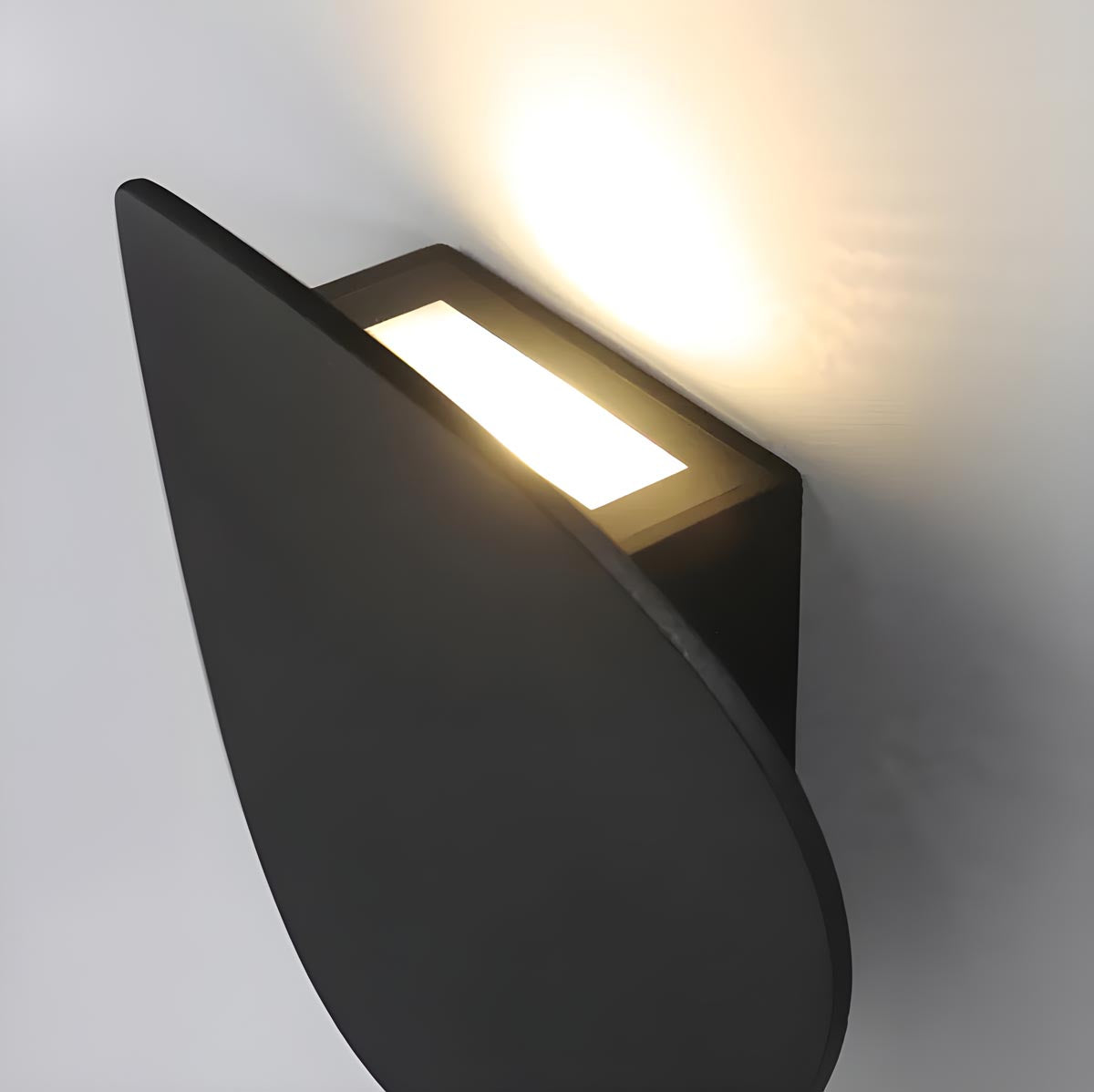 Modern Oval Black Wall Light – Soft Glow LED Accent Lamp - Image 8
