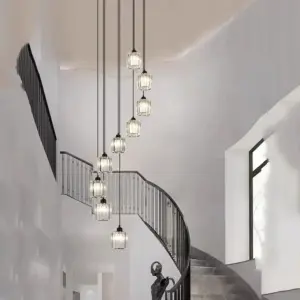 Alternative view of Crystal Chandelier for Staircases and Hallways